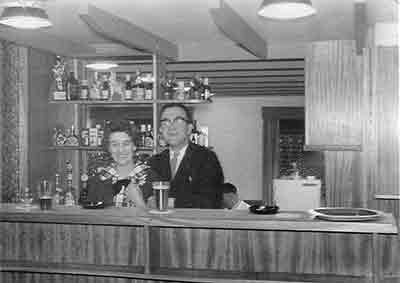 interior view of Jack's Bar with Margaret and John Conlin